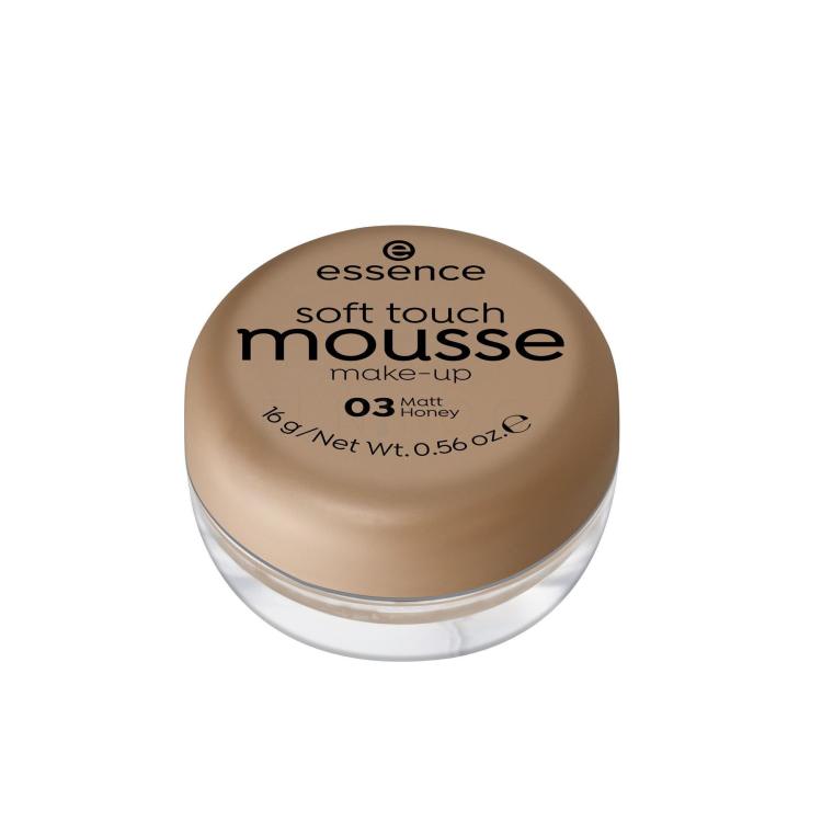 Essence Soft Touch Mousse Make-up pro ženy 16 g Odstín 03 Matt Honey