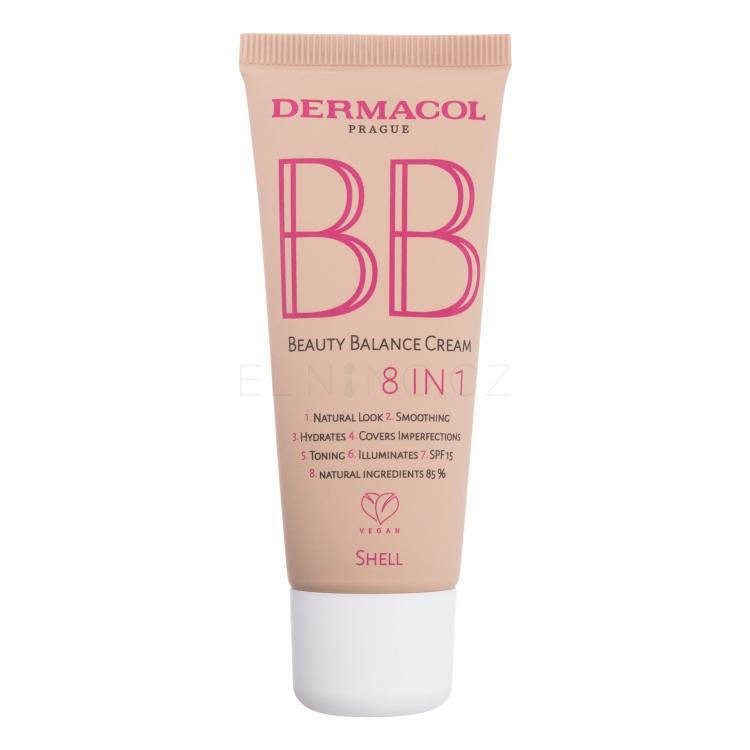 Dermacol BB Beauty Balance Cream 8 IN 1 SPF 15 BB krém pro ženy 30 ml Odstín 3 Shell