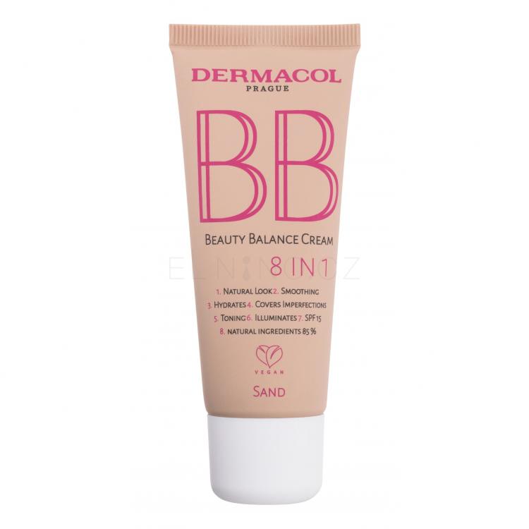 Dermacol BB Beauty Balance Cream 8 IN 1 SPF15 BB krém pro ženy 30 ml Odstín 4 Sand