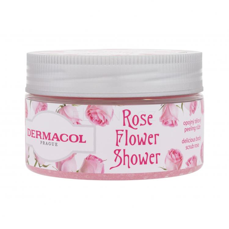 Dermacol Rose Flower Shower Body Scrub Tělový peeling pro ženy 200 g