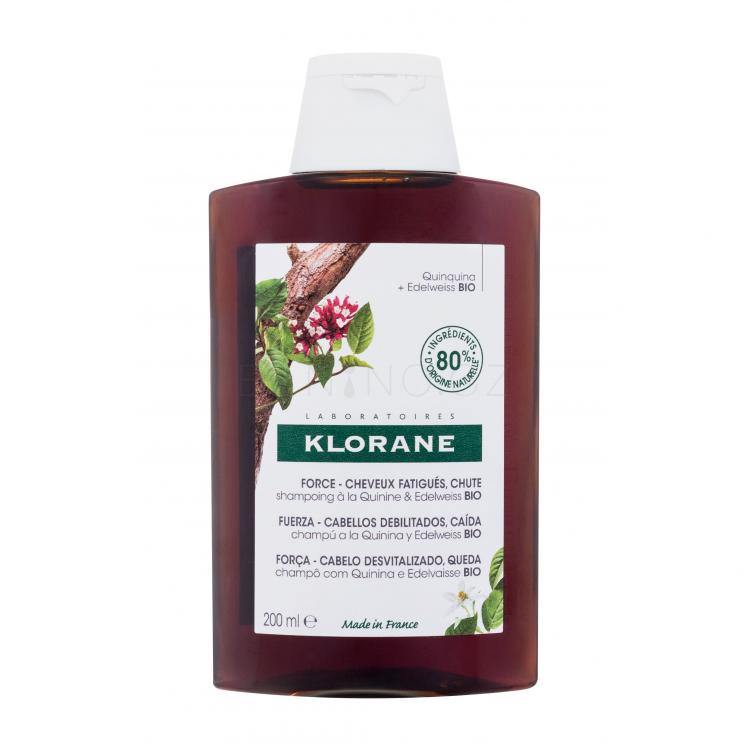 Klorane Organic Quinine &amp; Edelweiss Strength - Thinning Hair, Loss Šampon pro ženy 200 ml