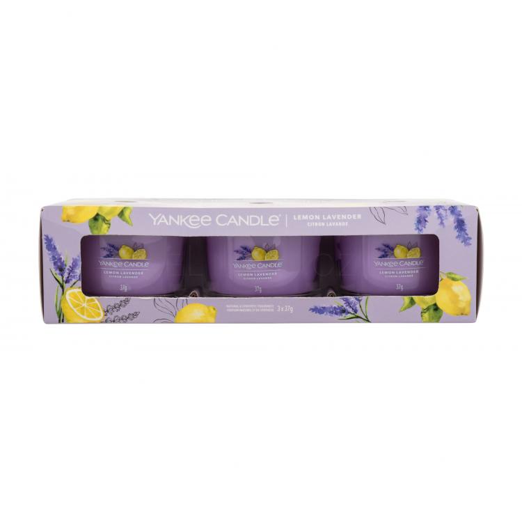 Yankee Candle Lemon Lavender Dárková kazeta vonná svíčka 3 x 37 g