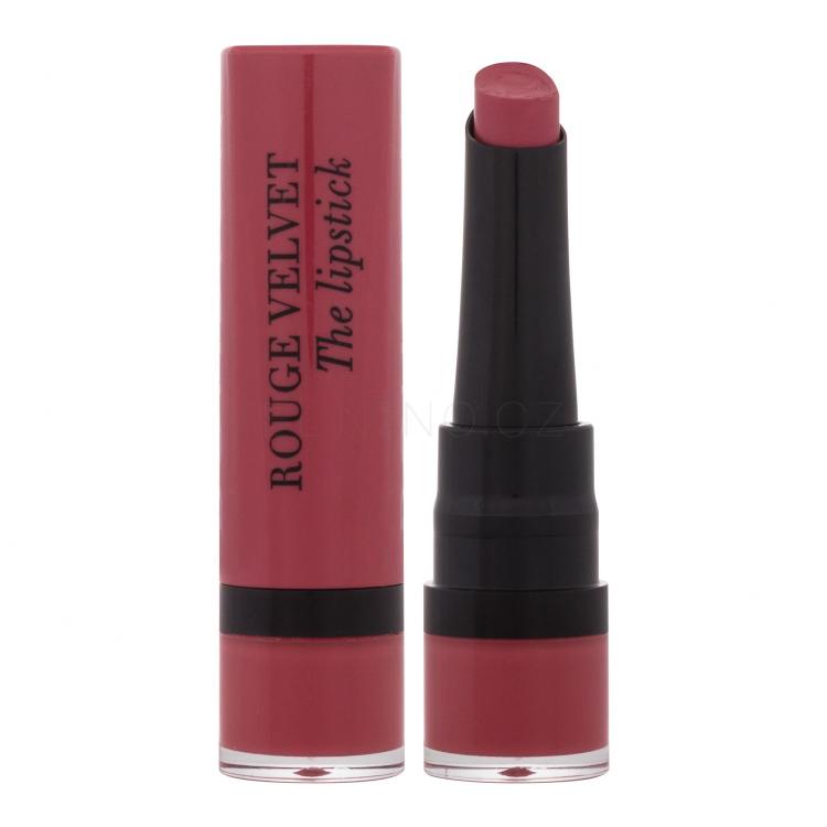 BOURJOIS Paris Rouge Velvet The Lipstick Rtěnka pro ženy 2,4 ml Odstín 04 Hip Hip Pink