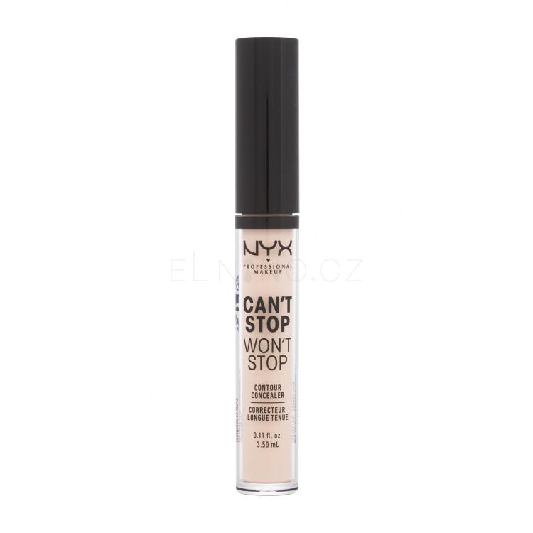 NYX Professional Makeup Can't Stop Won't Stop Contour Concealer Korektor pro ženy 3,5 ml Odstín 06 Vanilla