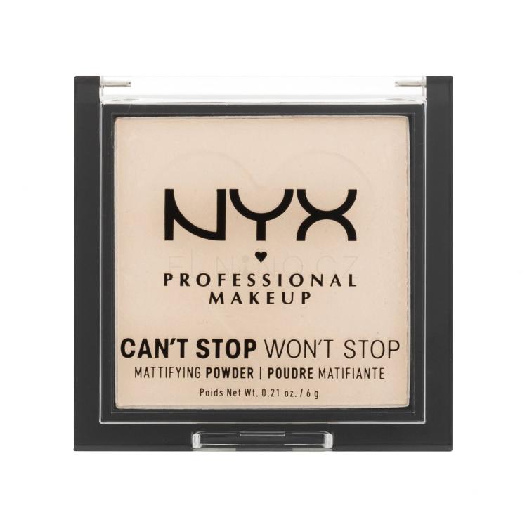 NYX Professional Makeup Can&#039;t Stop Won&#039;t Stop Mattifying Powder Pudr pro ženy 6 g Odstín 01 Fair