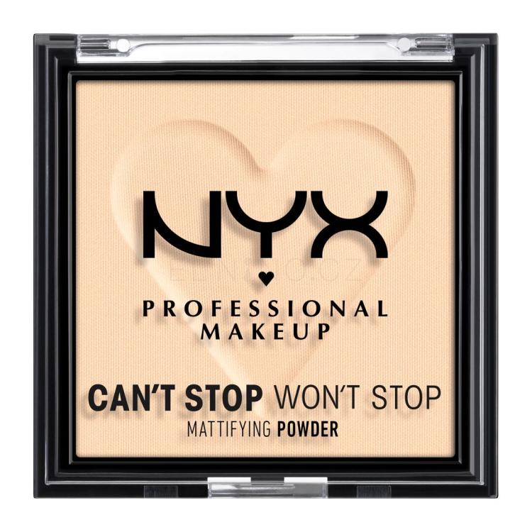 NYX Professional Makeup Can&#039;t Stop Won&#039;t Stop Mattifying Powder Pudr pro ženy 6 g Odstín 01 Fair