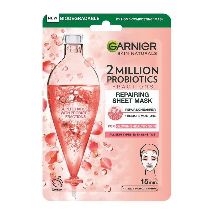 Garnier Skin Naturals 2 Million Probiotics Repairing Sheet Mask Pleťová maska pro ženy 1 ks