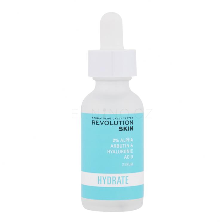 Revolution Skincare Hydrate 2% Alpha Arbutin &amp; Hyaluronic Acid Serum Pleťové sérum pro ženy 30 ml