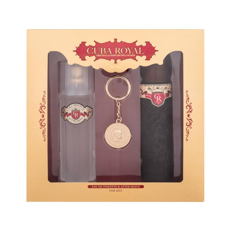 Cuba Royal Dárková kazeta toaletní voda 100 ml + voda po holení 100 ml + přívěsek na klíče