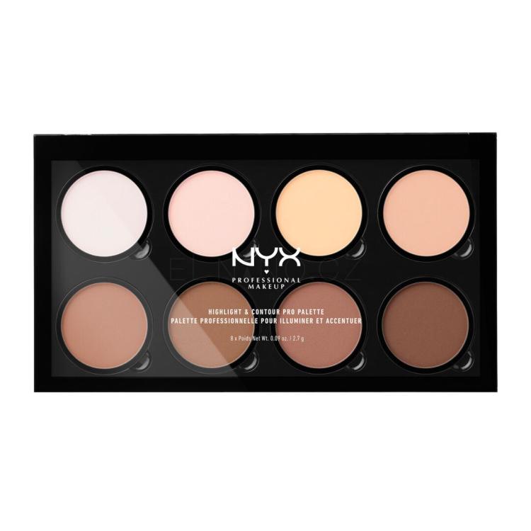 NYX Professional Makeup Highlight &amp; Contour PRO Konturovací paletka pro ženy 21,6 g Odstín Nude