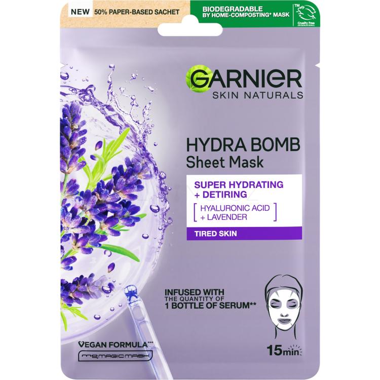 Garnier SkinActive Moisture Bomb Super Hydrating + Anti-Fatigue Pleťová maska pro ženy 1 ks