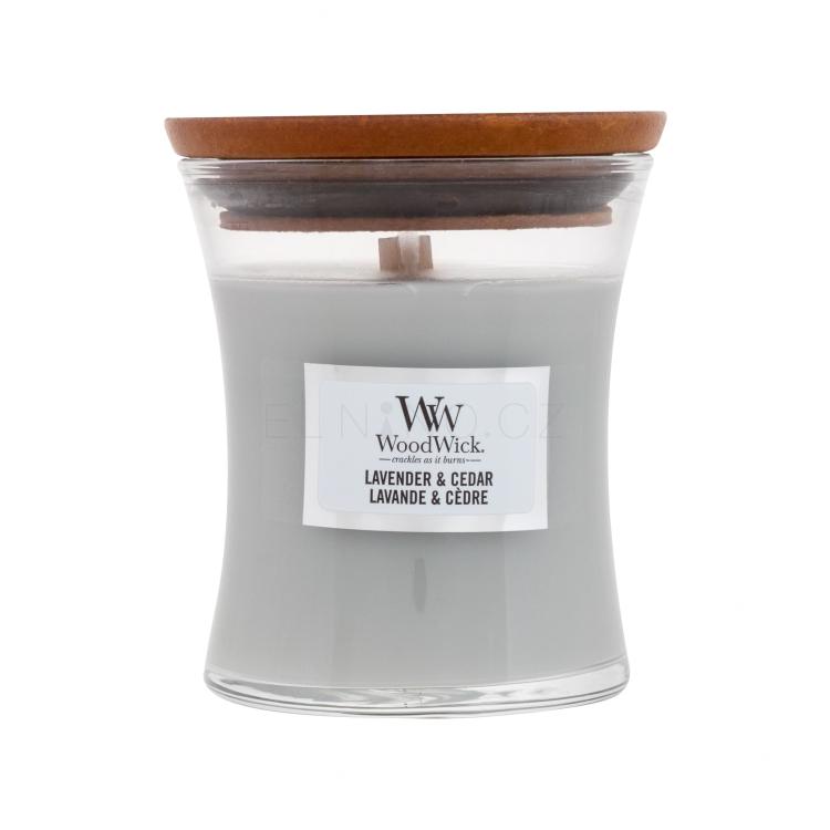 WoodWick Lavender &amp; Cedar Vonná svíčka 85 g