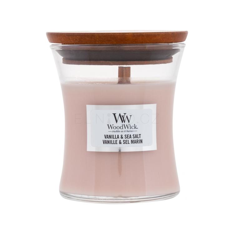 WoodWick Vanilla &amp; Sea Salt Vonná svíčka 85 g