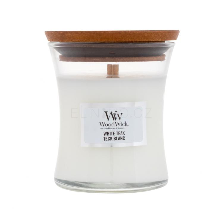 WoodWick White Teak Vonná svíčka 85 g