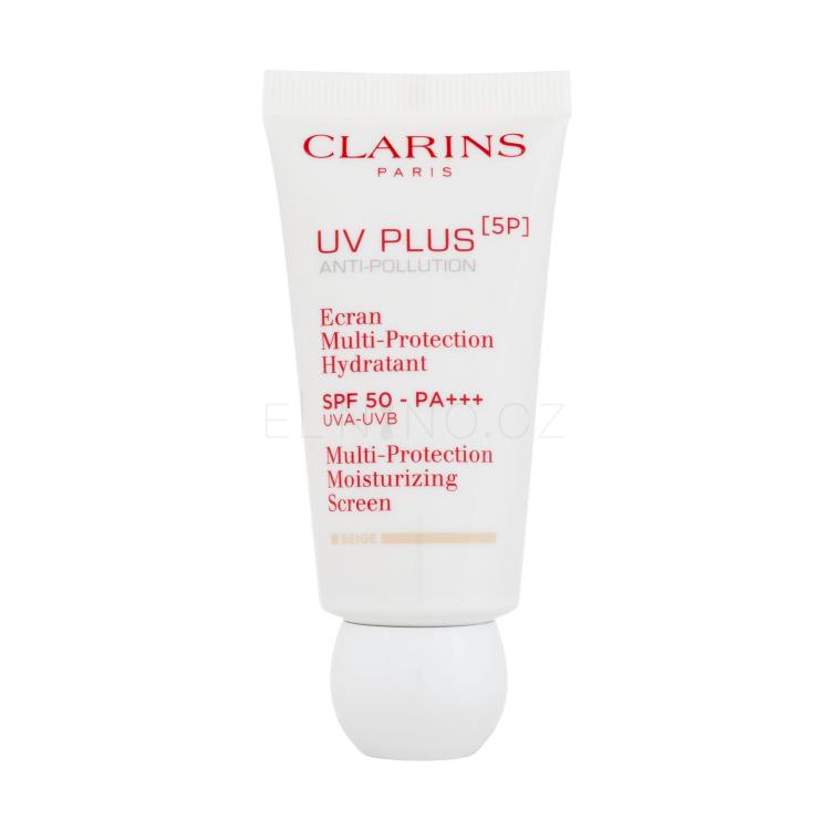 Clarins UV Plus 5P Multi-Protection Moisturizing Screen SPF50 Opalovací přípravek na obličej pro ženy 30 ml Odstín Beige