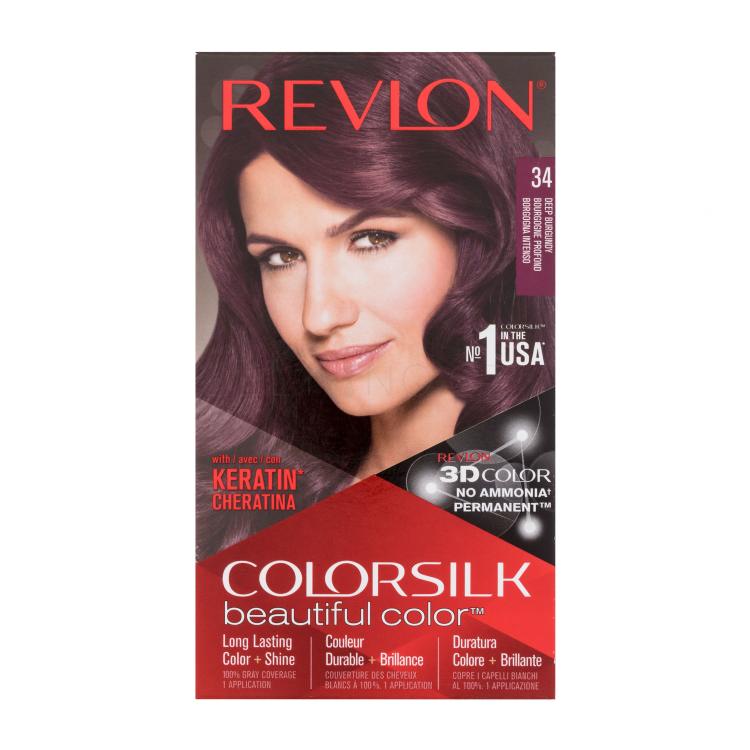 Revlon Colorsilk Beautiful Color Barva na vlasy pro ženy 59,1 ml Odstín 34 Deep Burgundy