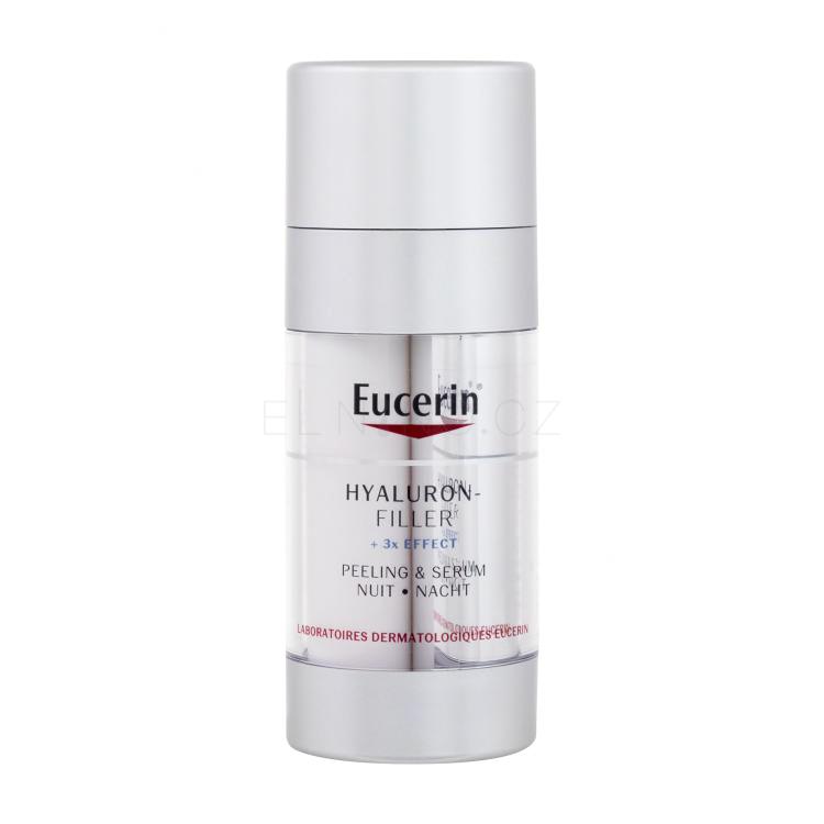 Eucerin Hyaluron-Filler + 3x Effect Night Peeling &amp; Serum Pleťové sérum pro ženy 30 ml