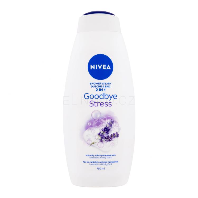 Nivea Goodbye Stress Shower &amp; Bath 2 IN 1 Sprchový gel pro ženy 750 ml