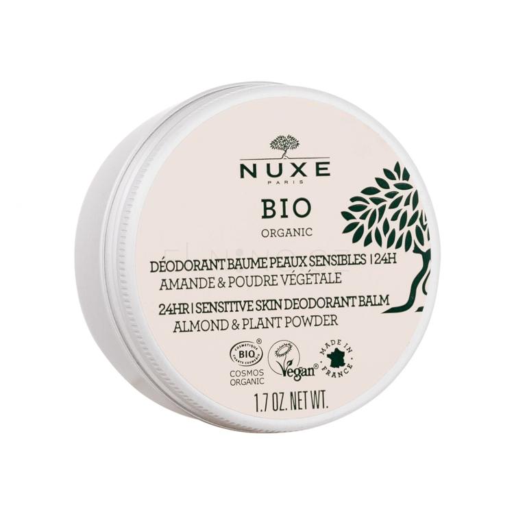 NUXE Bio Organic 24H Sensitive Deodorant Balm Almond &amp; Plant Powder Deodorant pro ženy 50 g