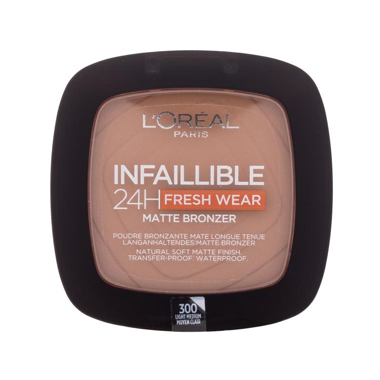 L&#039;Oréal Paris Infaillible 24H Fresh Wear Matte Bronzer Bronzer pro ženy 9 g Odstín 300 Light Medium
