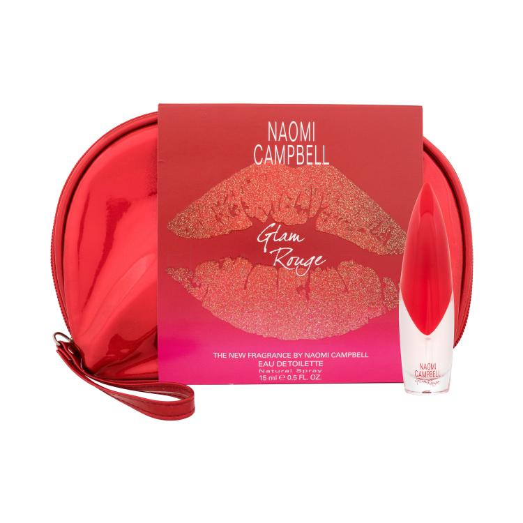 Naomi Campbell Glam Rouge Dárková kazeta toaletní voda 15 ml + kosmetická taštička