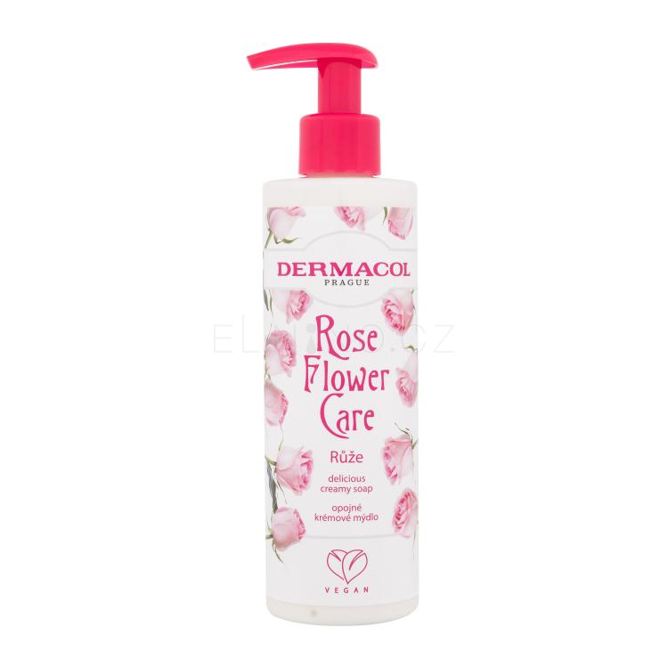 Dermacol Rose Flower Care Creamy Soap Tekuté mýdlo pro ženy 250 ml