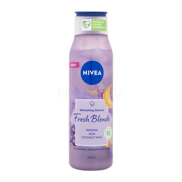 Nivea Fresh Blends Banana &amp; Acai Refreshing Shower Sprchový gel pro ženy 300 ml