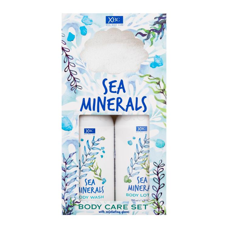 Xpel Sea Minerals Body Care Set Dárková kazeta sprchový gel Sea Minerals 300 ml + tělové mléko Sea Minerals 300 ml + exfoliační rukavice