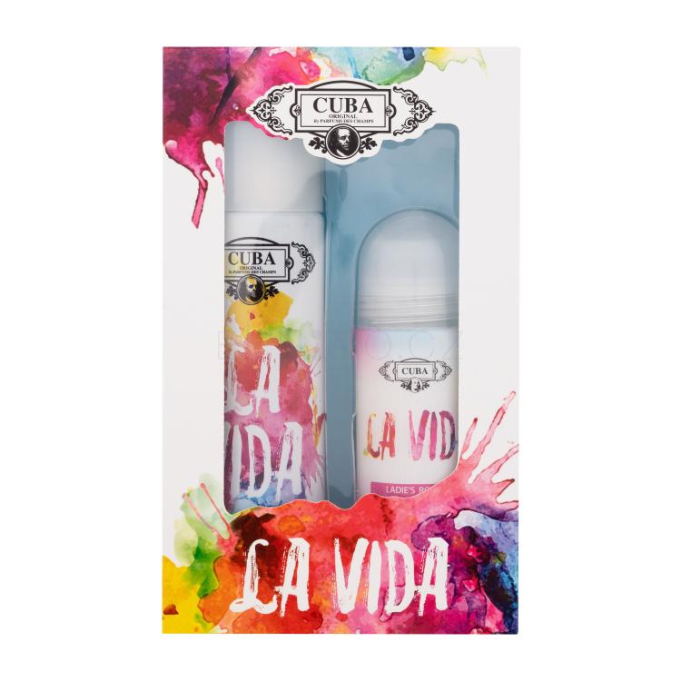 Cuba La Vida Dárková kazeta pro ženy parfémovaná voda 100 ml + antiperspirant roll-on 50 ml