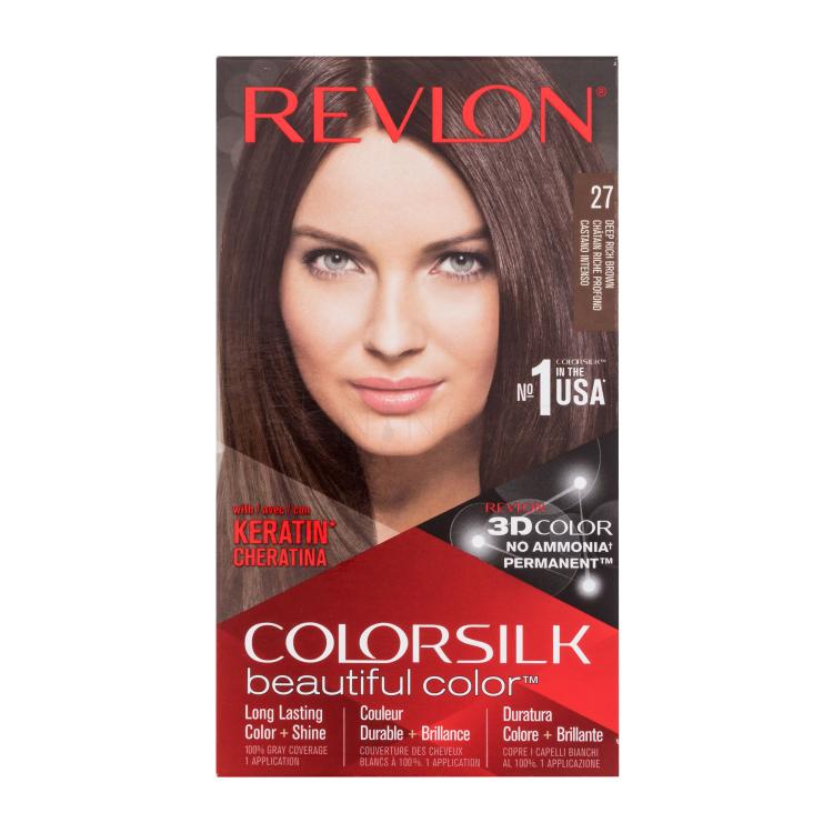 Revlon Colorsilk Beautiful Color Barva na vlasy pro ženy 59,1 ml Odstín 27 Deep Rich Brown poškozená krabička