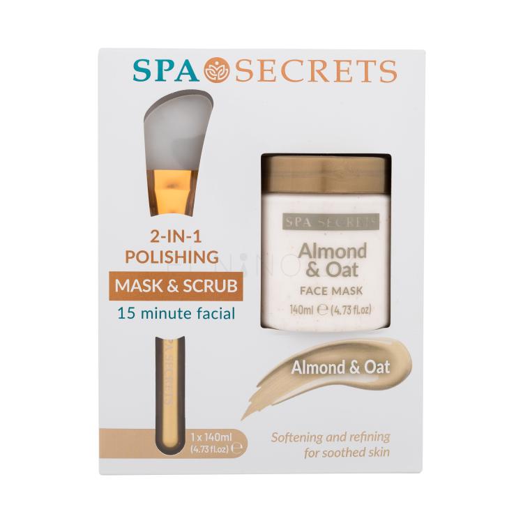 Xpel Spa Secrets Almond &amp; Oat 2-in-1 Polishing Face Mask Dárková kazeta pleťová maska Spa Secrets Almond &amp; Oat 140 ml + aplikátor