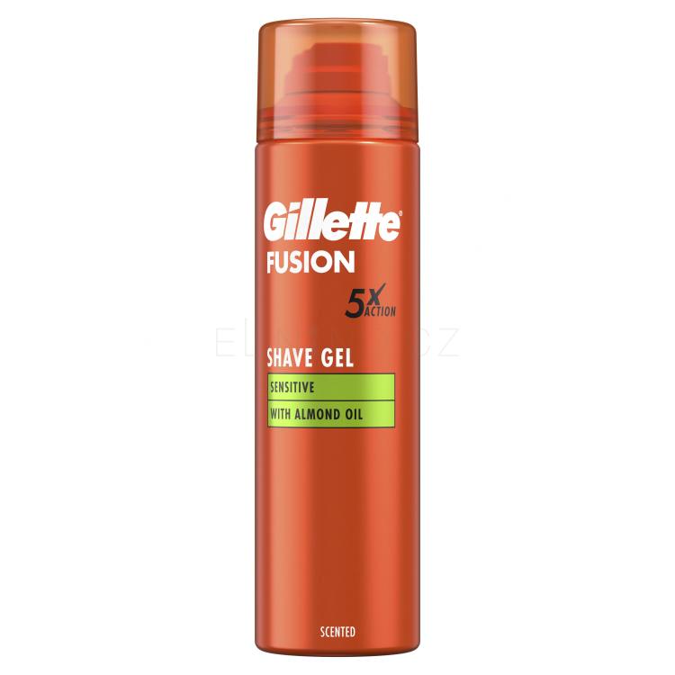 Gillette Fusion Sensitive Shave Gel Gel na holení pro muže 200 ml