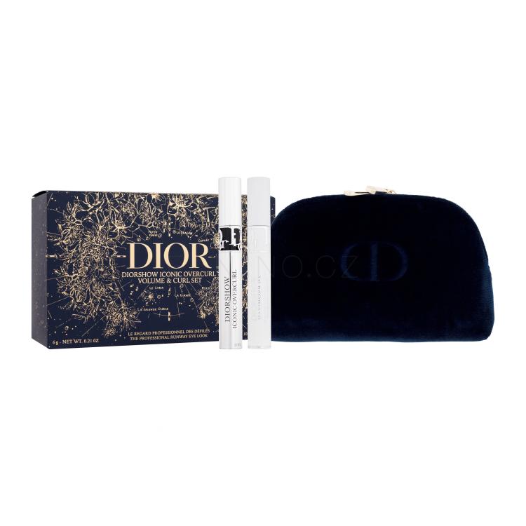 Christian Dior Diorshow Iconic Overcurl Dárková kazeta řasenka Diorshow Iconic Overcurl 6 g + podkladová báze pod řasenku Diorshow Maximizer 3D 10 ml + kosmetická taštička