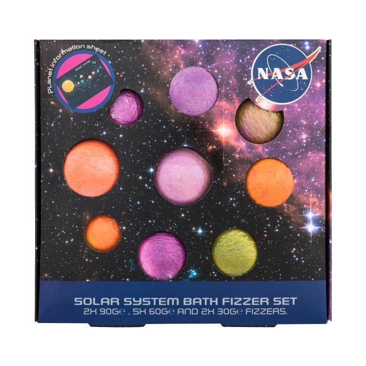 NASA Solar System Bath Fizzer Set Dárková kazeta bomba do koupele 2 x 90 g + bomba do koupele 5 x 60 g + bomba do koupele 2 x 30 g