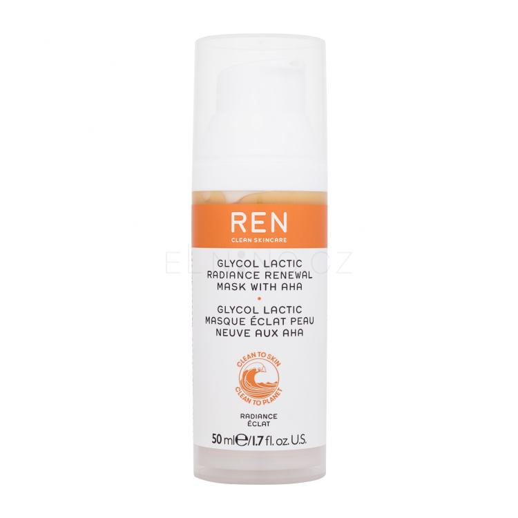 REN Clean Skincare Radiance Glycolic Lactic Radiance Renewal Mask With AHA Pleťová maska pro ženy 50 ml
