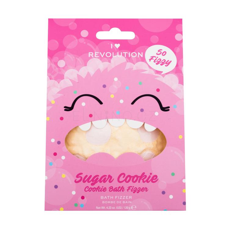 I Heart Revolution Cookie Bath Fizzer Sugar Cookie Bomba do koupele pro ženy 120 g
