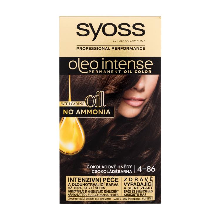 Syoss Oleo Intense Permanent Oil Color Barva na vlasy pro ženy 50 ml Odstín 4-86 Chocolate Brown