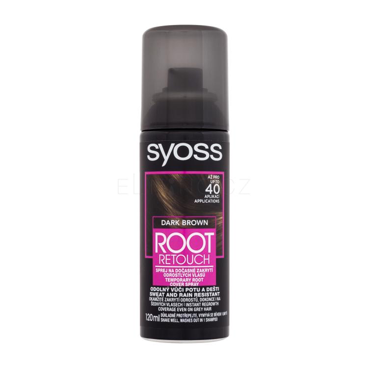 Syoss Root Retoucher Temporary Root Cover Spray Barva na vlasy pro ženy 120 ml Odstín Dark Brown