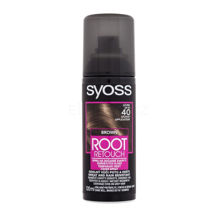 Syoss Root Retoucher Temporary Root Cover Spray Barva na vlasy pro ženy 120 ml Odstín Brown