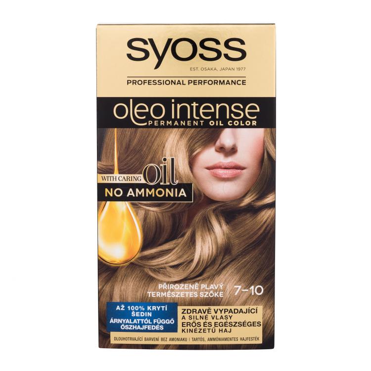 Syoss Oleo Intense Permanent Oil Color Barva na vlasy pro ženy 50 ml Odstín 7-10 Natural Blond