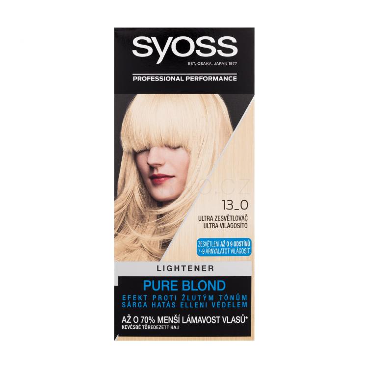 Syoss Permanent Coloration Lightener Barva na vlasy pro ženy 50 ml Odstín 13-0 Ultra Lightener