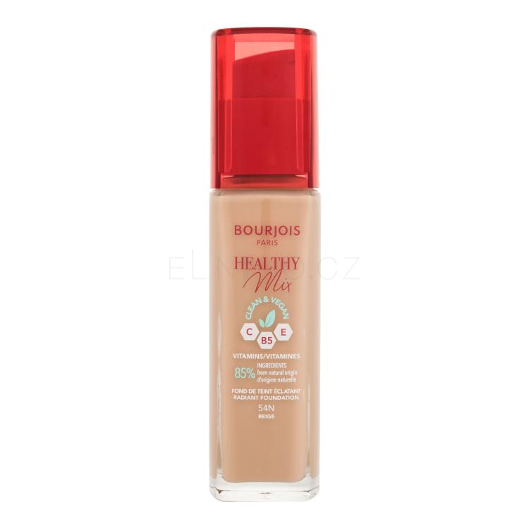 BOURJOIS Paris Healthy Mix Clean &amp; Vegan Radiant Foundation Make-up pro ženy 30 ml Odstín 54N Beige