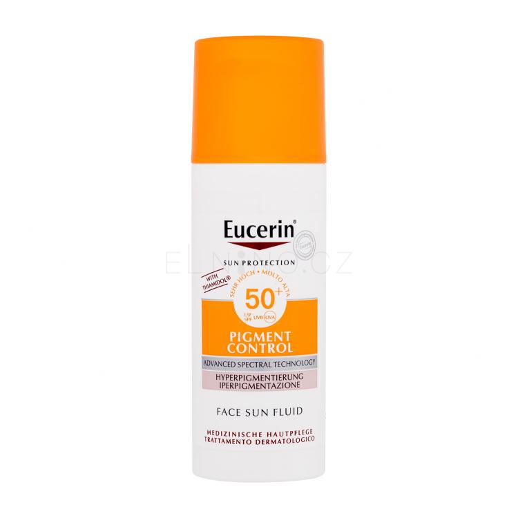Eucerin Sun Protection Pigment Control Face Sun Fluid SPF50+ Opalovací přípravek na obličej pro ženy 50 ml
