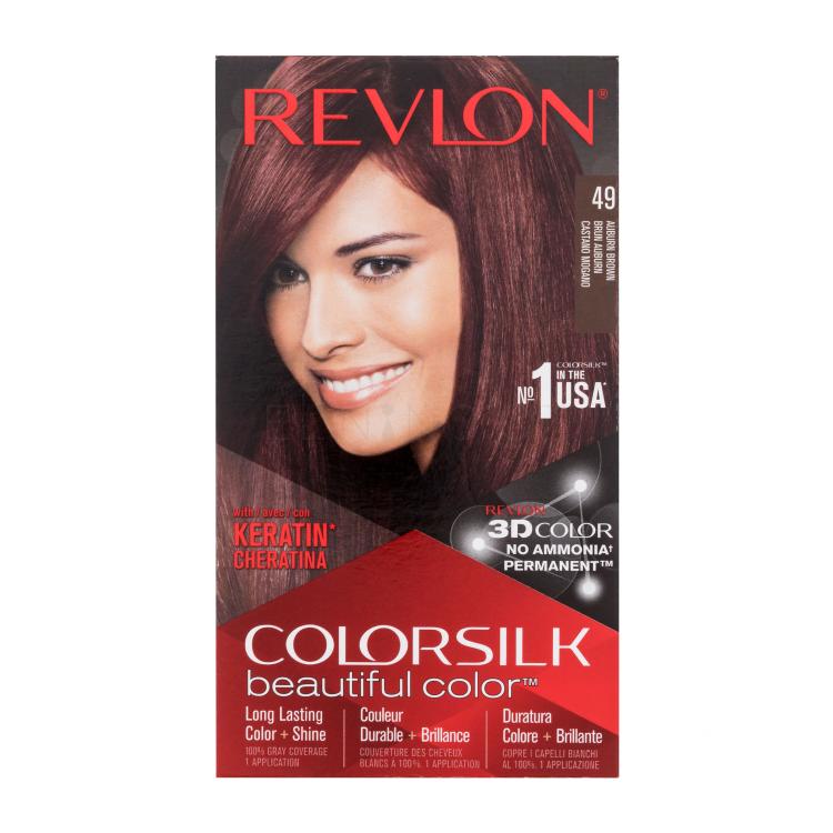 Revlon Colorsilk Beautiful Color Barva na vlasy pro ženy 59,1 ml Odstín 49 Auburn Brown poškozená krabička