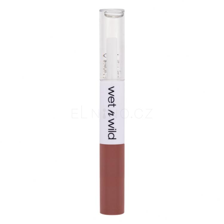 Wet n Wild MegaLast Lock &#039;N&#039; Shine Lip Color + Gloss Rtěnka pro ženy 4 ml Odstín Lotus Petal