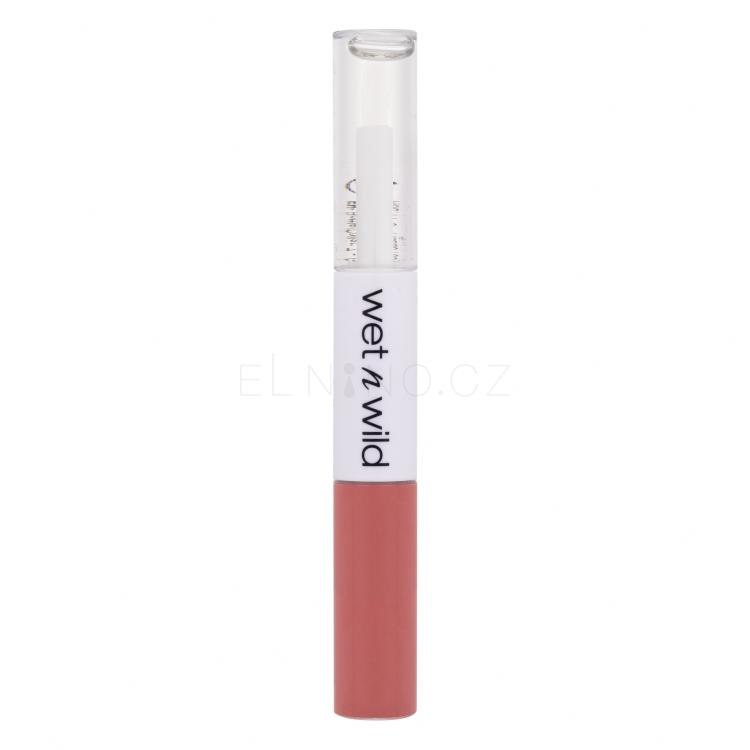 Wet n Wild MegaLast Lock &#039;N&#039; Shine Lip Color + Gloss Rtěnka pro ženy 4 ml Odstín Nude Illusion