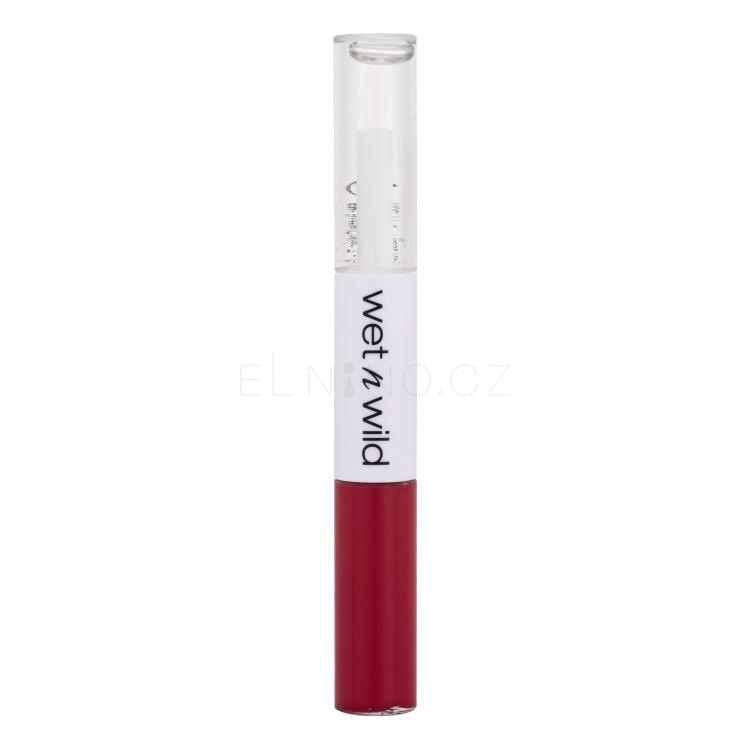 Wet n Wild MegaLast Lock &#039;N&#039; Shine Lip Color + Gloss Rtěnka pro ženy 4 ml Odstín Red- Y- For Me