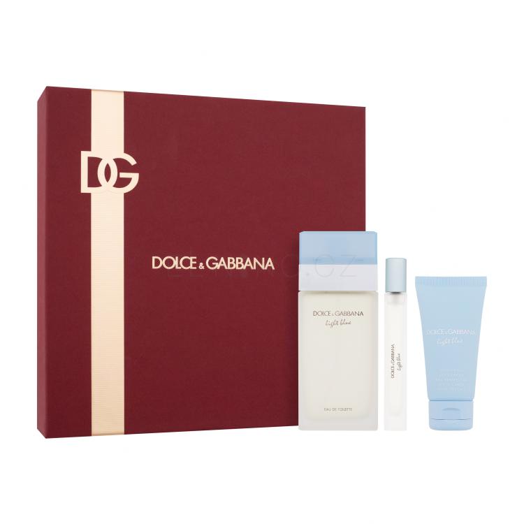 Dolce&amp;Gabbana Light Blue Dárková kazeta toaletní voda 100 ml + tělový krém 50 ml + toaletní voda 10 ml