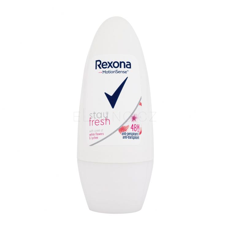 Rexona MotionSense Stay Fresh White Flowers &amp; Lychee Antiperspirant pro ženy 50 ml