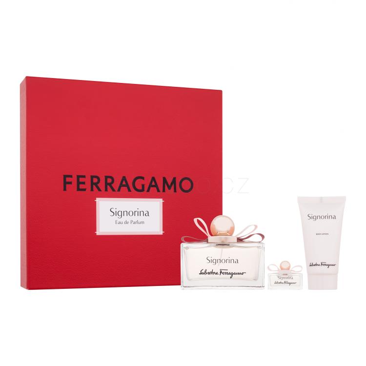 Ferragamo Signorina Dárková kazeta parfémovaná voda 100 ml + tělové mléko 50 ml + parfémovaná voda 5 ml